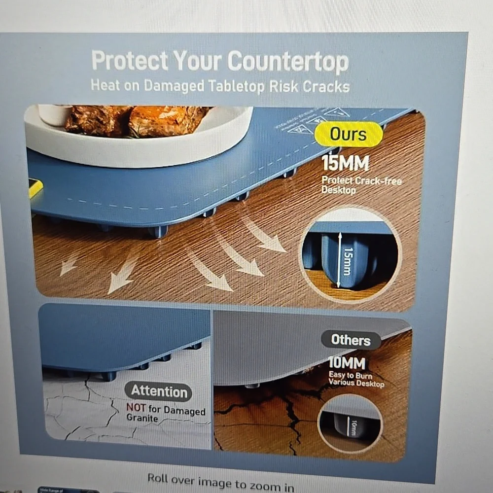 COLDFILL food warmer mat blue Foldable Heat-Resistant full surface heat New